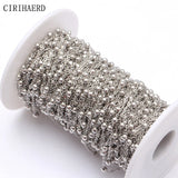 14K/18K Plated 3.5mm Beaded Chains DIY Necklace Bracelet Jewellery Making