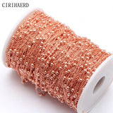 14K/18K Plated 3.5mm Beaded Chains DIY Necklace Bracelet Jewellery Making