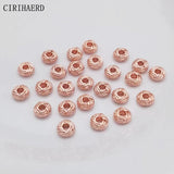 Twisted Bead Brass Metal Weave Round Spacer Beads for DIY Jewelry Making
