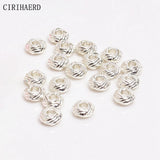 Twisted Bead Brass Metal Weave Round Spacer Beads for DIY Jewelry Making