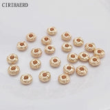 Twisted Bead Brass Metal Weave Round Spacer Beads for DIY Jewelry Making