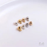 Round Bead Positioning Ball Buckle for DIY Sterling Silver Bracelet Necklace