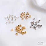 Round Bead Positioning Ball Buckle for DIY Sterling Silver Bracelet Necklace