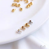 Round Bead Positioning Ball Buckle for DIY Sterling Silver Bracelet Necklace