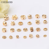 14K/18K Plated Round Spacer Beads for DIY Bracelets Jewelry