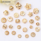 14K/18K Plated Round Spacer Beads for DIY Bracelets Jewelry