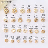 14K/18K Plated Round Spacer Beads for DIY Bracelets Jewelry
