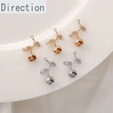 14K Double Hanging Zircon Pendant Earrings DIY Material