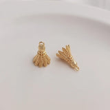 14K Retention Plated Copper 15*10MM Badminton Pendant Charms DIY Findings