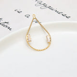 14K Retention Real Plated Copper Natural Zircon Pendant Charms DIY Findings