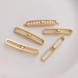 14K Retention Real Plated Copper Long Pendant Charms DIY Findings