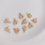 14K Retention Plated Copper Beetle Pendant Charms DIY Findings