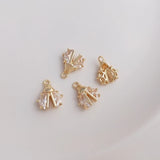 14K Retention Plated Copper Beetle Pendant Charms DIY Findings