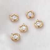 14K Copper Plated Pearl Pendant DIY Jewelry Materials
