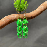 14K Jade Safety Ring Earrings Green Women's National Jewelry