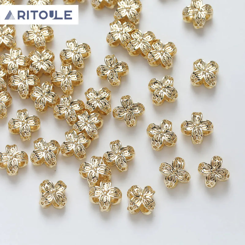 14K Electroplated Clover Beads Necklace Bracelet