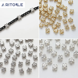 14K Electroplated Clover Beads Necklace Bracelet