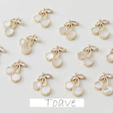 14K Electroplating Yin Peach Zircon Pendant DIY Earrings Necklace Material
