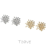 14K Electroplating Hollow Straw Earrings DIY Accessories