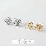 14K Electroplating Hollow Straw Earrings DIY Accessories