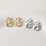 14K Electroplating Oval Hollow Tulip Pendant for DIY Pearl Necklace