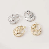 14K Electroplating Oval Hollow Tulip Pendant for DIY Pearl Necklace