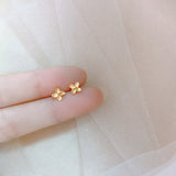 14K 925 Silver Windmill Stud Earrings Women Wedding Jewelry