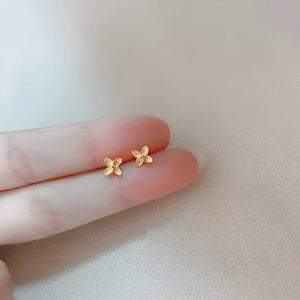 14K 925 Silver Windmill Stud Earrings Women Wedding Jewelry