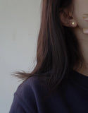 14K 925 Silver Cake Side Mini Heart Stud Earrings Wedding Jewelry
