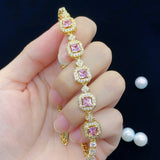 14K Zircon Bangle Bracelet Wedding Jewelry Gift