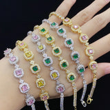 14K Zircon Bangle Bracelet Wedding Jewelry Gift