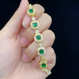 14K Zircon Bangle Bracelet Wedding Jewelry Gift