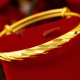 14K Bangle Jewelry for Women, Not Fade Pulseira Feminina Bizuteria Wedding