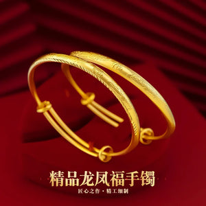 14K Bangles Jewelry Women Not Fade Wedding Bracelets