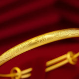 14K Bangles Jewelry Women Not Fade Wedding Bracelets