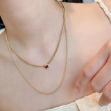 14K Zircon Chocker Necklace for Women Wedding Jewelry Gift