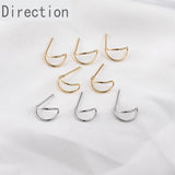 Moon Silver Needle Earrings DIY Material Accessories