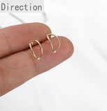 Moon Silver Needle Earrings DIY Material Accessories