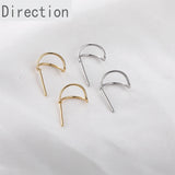 Moon Silver Needle Earrings DIY Material Accessories