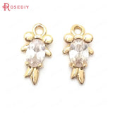14K Brass Goldfish Carp Charms Pendants Jewelry Making Supplies