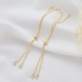 14K Brass Extender Chain with Spacer Beads for DIY Jewelry Making
