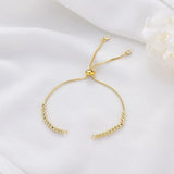 14K Brass Extender Chain with Zircon Bracelet - DIY Jewelry Findings
