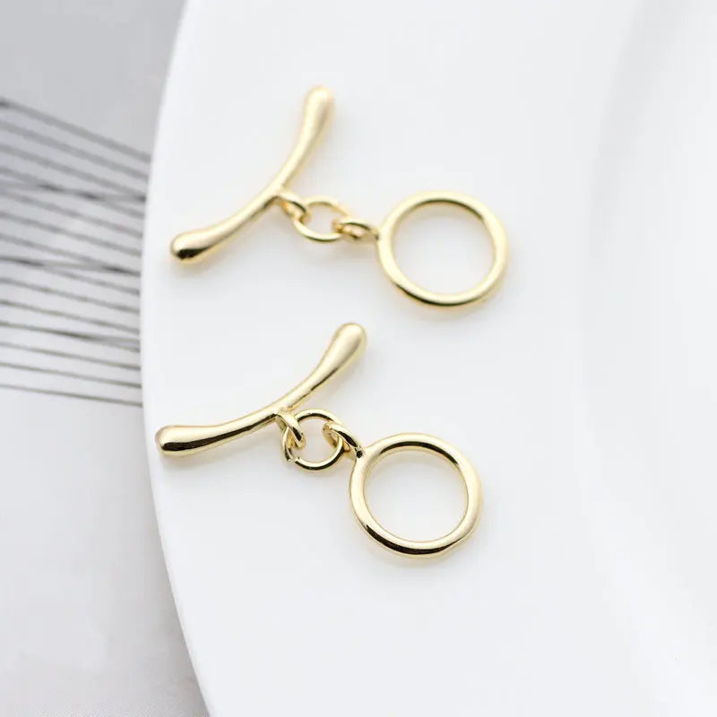 14K Brass Toggle Clasps Bracelet Connect Clasps Jewelry Making Supplies