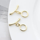 14K Brass Toggle Clasps Bracelet Connect Clasps Jewelry Making Supplies
