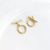 14K Brass O Toggle Clasps Bracelet Connect Clasps Jewelry Making Supplies