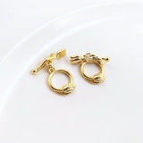 14K Brass O Toggle Clasps Bracelet Connect Clasps Jewelry Making Supplies