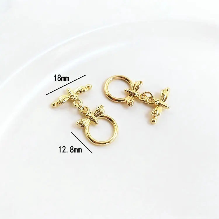 14K Brass O Toggle Clasps Bracelet Connect Clasps Jewelry Making Supplies