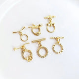 14K Brass O Toggle Clasps Bracelet Connect Clasps Jewelry Making Supplies