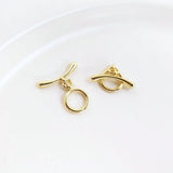 14K Brass O Toggle Clasps Bracelet Connect Clasps Jewelry Making Supplies