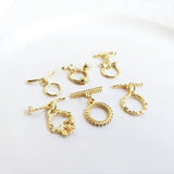 14K Brass O Toggle Clasps Bracelet Connect Clasps Jewelry Making Supplies